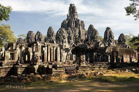Bayon In the Golden Hour Bayon temples in Angkor Thom, Siem Reap, Cambodia